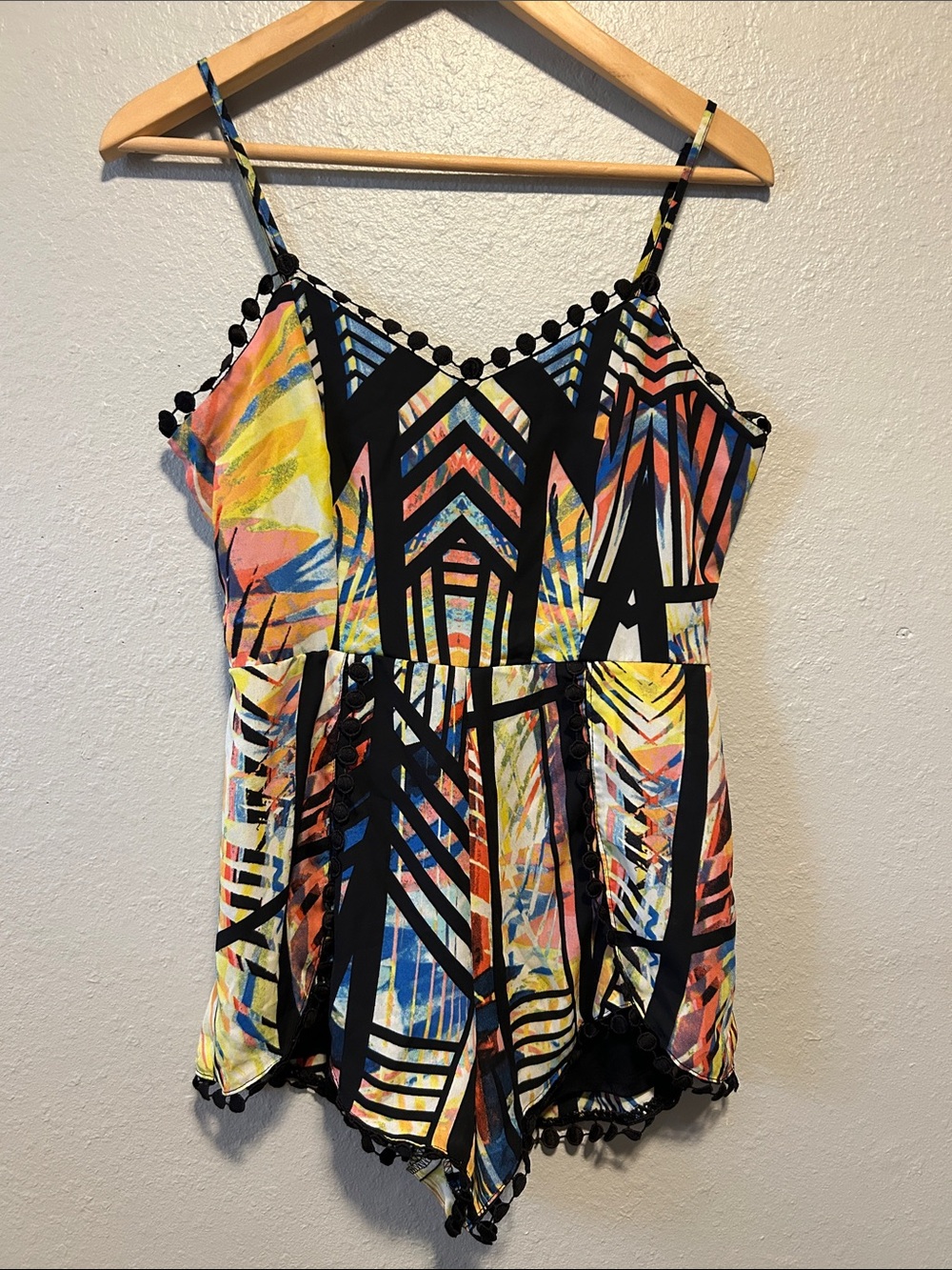 Y2K Material Girl Geometric Romper